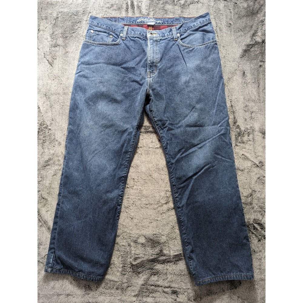 Eddie Bauer Lined Relaxed Straight Jeans Men's Size 40x30 Medium Wash